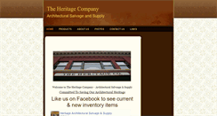 Desktop Screenshot of heritagearchitecturalantiques.com